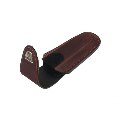 Подарочный чехол для ножей VICTORINOX, кожа, коричневый, на липучке, фиксирующееся лезвие, толщина 4-6 уровней, 4.0538 - фото 2