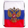 228328, Сумка-мешок на завязках "Триколор РФ", с гербом РФ, 32х4...