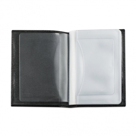 Бумажник водителя BEFLER Грейд, натуральная кожа, тиснение, 6 пластиковых карманов, черный, BV.1.-9 - фото 2