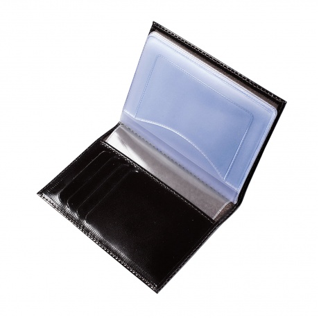 Бумажник водителя BEFLER Classic, натуральная кожа, тиснение, 6 пластиковых карманов, черный, BV.20.-1 - фото 2