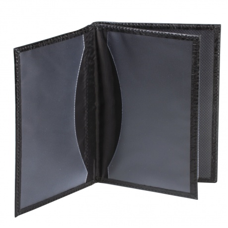 Бумажник водителя BEFLER Кайман, натуральная кожа, тиснение, 6 пластиковых карманов, черный, BV.22.-13 - фото 2