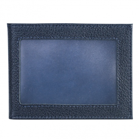 Обложка для удостоверения BEFLER Грейд, натуральная кожа, с окном, синий, F.13.-9 - фото 1