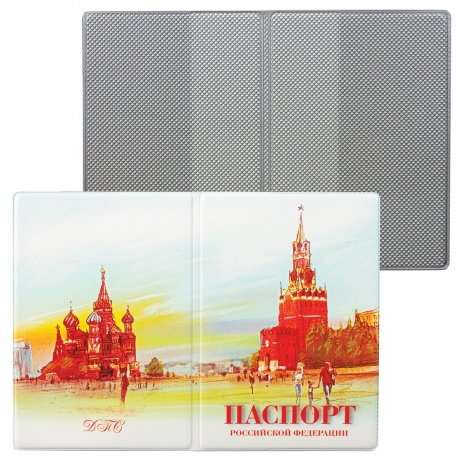 Обложка для паспорта, ПВХ, полноцветный рисунок, дизайн ассорти, ДПС, 2203.ПС, (12 шт.) - фото 1