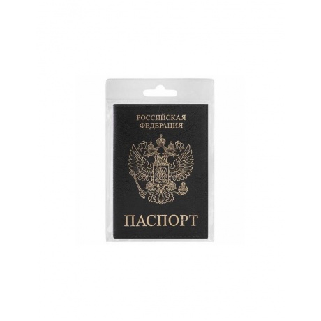 Обложка для паспорта STAFF, экокожа, ПАСПОРТ, черная - фото 3