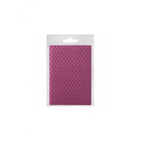 Обложка для паспорта натуральная кожа плетенка, PASSPORT, розовая, STAFF - фото 3