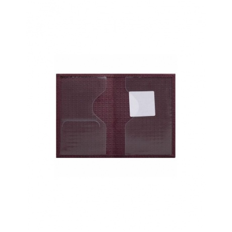 Обложка для паспорта натуральная кожа плетенка, PASSPORT, бордовая, BRAUBERG - фото 2