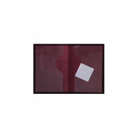 Обложка для паспорта натуральная кожа Virginia, PASSPORT, бордовая, BRAUBERG - фото 2