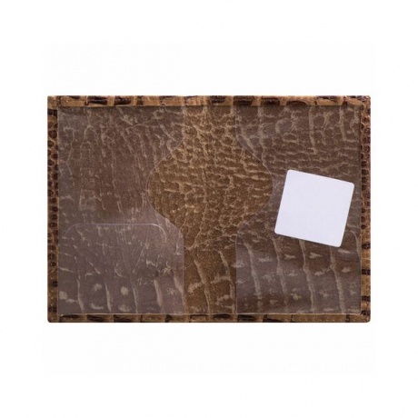 Обложка для паспорта натуральная кожа лаковая, PASSPORT, светло-коричневая, BRAUBERG - фото 2