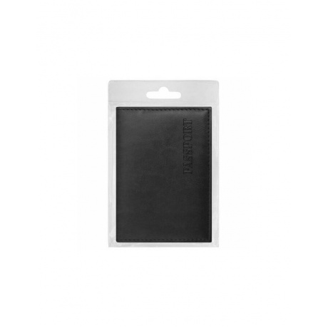 Обложка для паспорта STAFF, экокожа, мягкая изолоновая вставка, PASSPORT, черная - фото 3