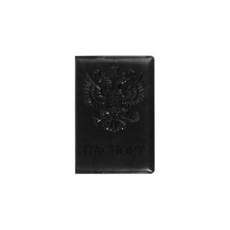 Обложка для паспорта STAFF, полиуретан под кожу, &quot;ГЕРБ&quot;, черная, 237602 (10 шт.) - фото 1