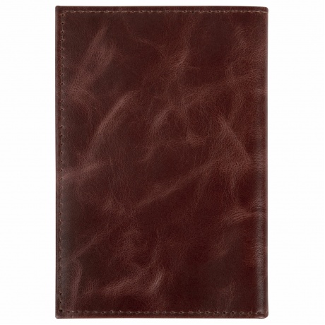 238197, Обложка для паспорта натуральная кожа пулап, &quot;Passport&quot;, кожаные карманы, коричневая, BRAUBERG, 238197 - фото 2