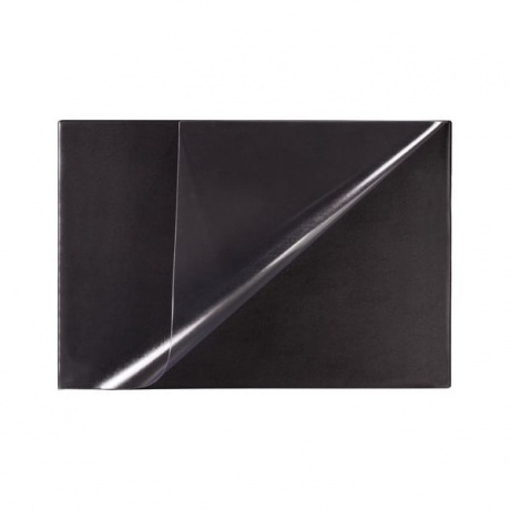 Коврик-подкладка настольный для письма (650х450 мм), с прозрачным карманом, черный, BRAUBERG, 236775 - фото 2