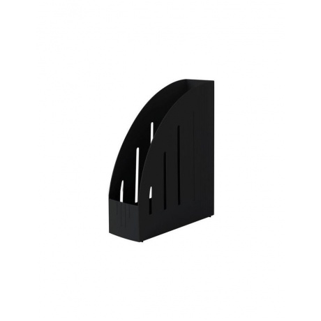 Лоток вертикальный для бумаг BRAUBERG Energy (261х85х300 мм), эргономичная форма, черный, 231549 - фото 1