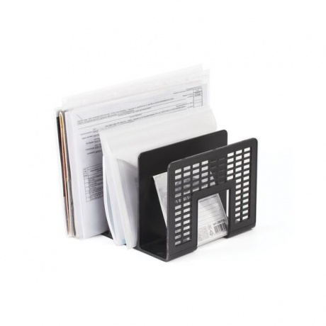 Лоток-сортер для бумаг BRAUBERG Radikal, 3 отделения, 207х212х165 мм, сетчатый, черный, 235364 - фото 5