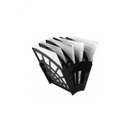Лоток для бумаг веерный STAFF 7-ми секционный, 6 отделений, сетчатый, черный, 237023 - фото 6