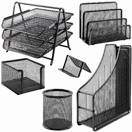 237985, Настольный набор BRAUBERG "Germanium", 6 предметов, черн...