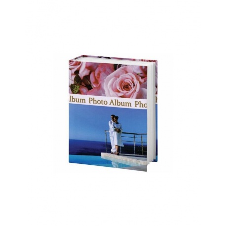 Фотоальбом BRAUBERG на 300+4 фотографии 10х15 см, твердая обложка, Романтика, голубой с розовым, 390675 - фото 1