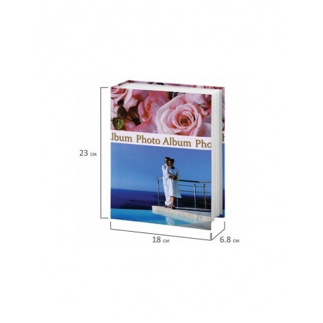 Фотоальбом BRAUBERG на 300+4 фотографии 10х15 см, твердая обложка, Романтика, голубой с розовым, 390675 - фото 9