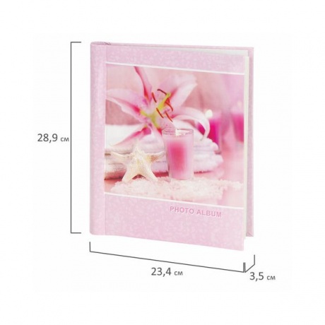 Фотоальбом BRAUBERG на 10 магнитных листов, 23х28 см, На память, розовый, 390682 - фото 9
