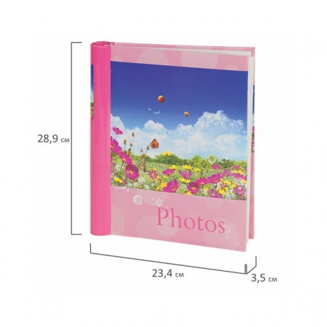 Фотоальбом BRAUBERG на 20 магнитных листов, 23х28 см, Дивный луг, розовый, 390686 - фото 7