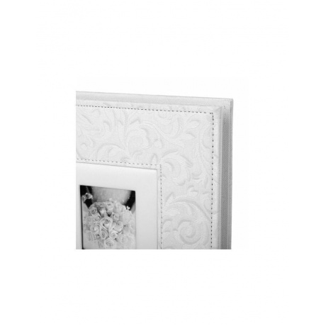 Фотоальбом BRAUBERG свадебный, 20 магнитных листов 30х32 см, обложка под фактурную кожу, на кольцах, белый, 390691 - фото 6