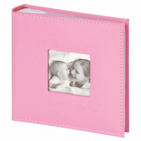 Фотоальбом BRAUBERG &quot;Cute Baby&quot; на 200 фото 10х15 см, под кожу, бумажные страницы, бокс, розовый, 391141 - фото 1