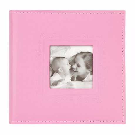 Фотоальбом BRAUBERG &quot;Cute Baby&quot; на 200 фото 10х15 см, под кожу, бумажные страницы, бокс, розовый, 391141 - фото 2