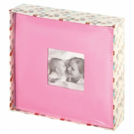 Фотоальбом BRAUBERG &quot;Cute Baby&quot; на 200 фото 10х15 см, под кожу, бумажные страницы, бокс, розовый, 391141 - фото 9