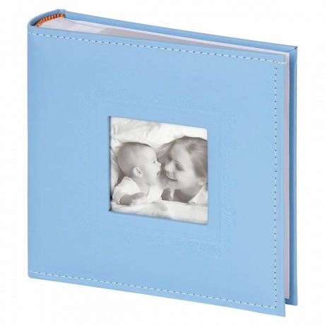 Фотоальбом BRAUBERG &quot;Cute Baby&quot; на 200 фото 10х15 см, под кожу, бумажные страницы, бокс, синий, 391142 - фото 2