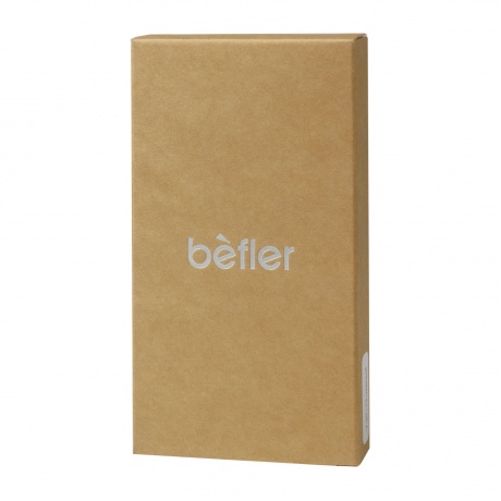 Визитница карманная BEFLER Classic на 40 визиток, натуральная кожа, кнопка, коричневая, V.31.-1 - фото 3