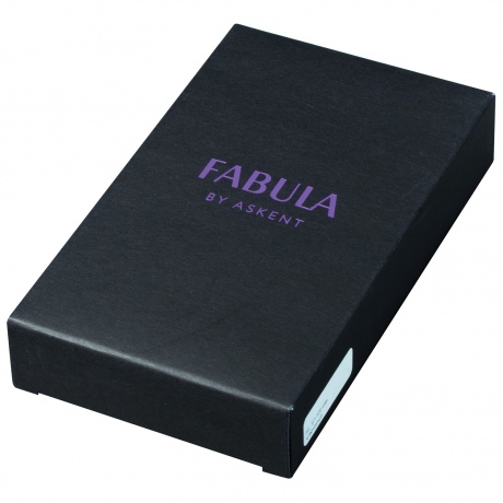 Визитница карманная FABULA Estet на 40 визитных карт, натуральная кожа, черная, V.1.MN - фото 4
