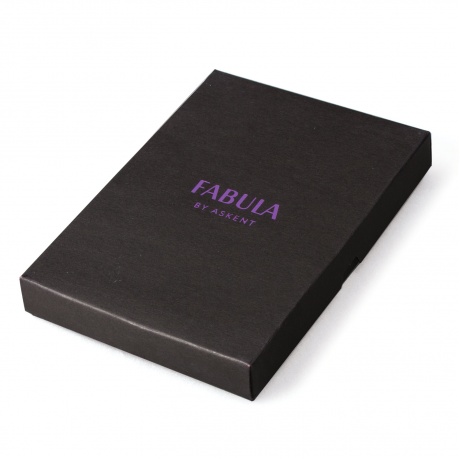 Визитница карманная FABULA Friends на 40 визитных карт, натуральная кожа, тиснение, лайм, V.38.CH - фото 4