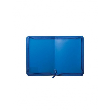 Папка на молнии пластиковая BRAUBERG Стандарт, стандартная фактура, А4, 325х230 мм, матовая, синяя, 224057 - фото 2