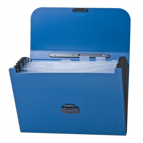 Портфель пластиковый BRAUBERG Energy, А4 (330х256х32 мм), 6 отделений, индексные ярлыки, синий, 222572 - фото 3