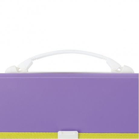 Портфель пластиковый BRAUBERG Joy, А4 (330х245х35 мм), 13 отделений, с окантовкой, индексные ярлыки, фиолетовый, 227977 - фото 4