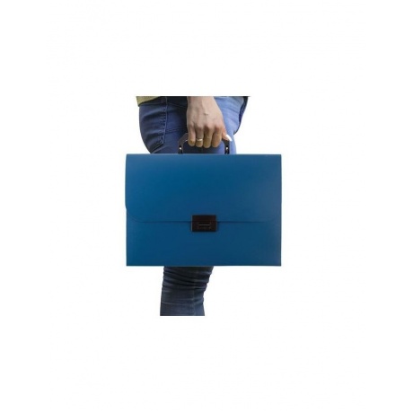Портфель пластиковый STAFF А4 (330х235х36 мм), 13 отделений, индексные ярлыки, синий, 229244 - фото 13