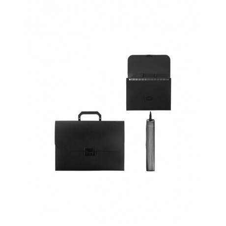 Портфель пластиковый STAFF А4 (330х235х36 мм), 13 отделений, индексные ярлыки, черный, 229245 - фото 6