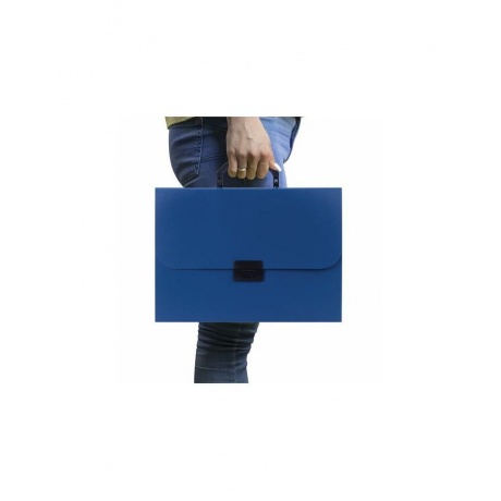 Портфель пластиковый STAFF А4 (330х235х36 мм), 7 отделений, индексные ярлыки, синий, 229242 - фото 8