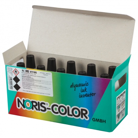 Краска штемпельная NORIS, черная, 50 мл (специальная для полиэтилена и полипропилена), 196Сч - фото 2