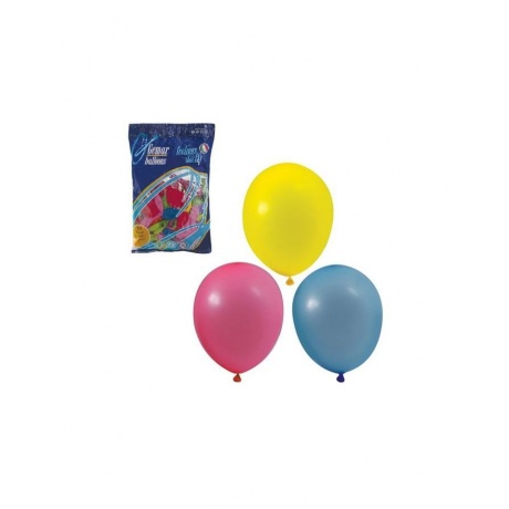 Шары воздушные 10 (25 см), комплект 100 шт., 12 пастельных цветов, в пакете, 1101-0003 - фото 1