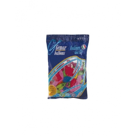 Шары воздушные 10 (25 см), комплект 100 шт., 12 пастельных цветов, в пакете, 1101-0003 - фото 2