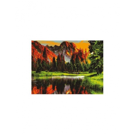 Картина по номерам 40х50 см, ОСТРОВ СОКРОВИЩ &quot;Горное озеро&quot;, на подрамнике, акриловые краски, 3 кисти, 662462 - фото 2