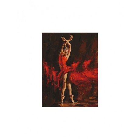 Картина по номерам 40х50 см, ОСТРОВ СОКРОВИЩ &quot;Огненная женщина&quot;, на подрамнике, акриловые краски, 3 кисти, 662467 - фото 2
