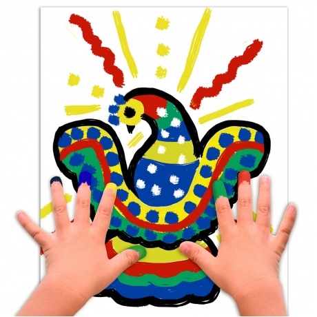 192279, Краски пальчиковые для малышей от 1 года, 6 цветов (3 классических + 3 флуоресцентных) х 40 мл, BRAUBERG KIDS, 192279 - фото 4