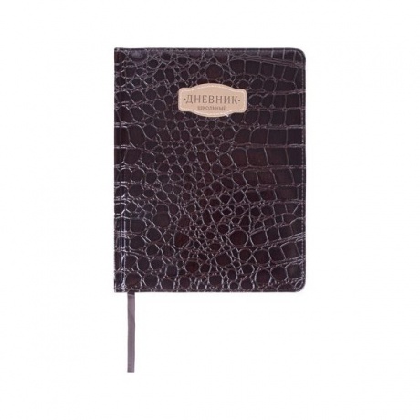 Дневник 1-11 класс 48 л., обложка кожзам твердая, нашивка, BRAUB...