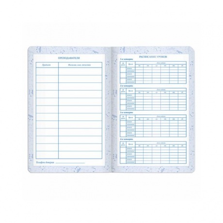 Дневник для музыкальной школы Brauberg 105500, 48 листов, темно-синий - фото 4