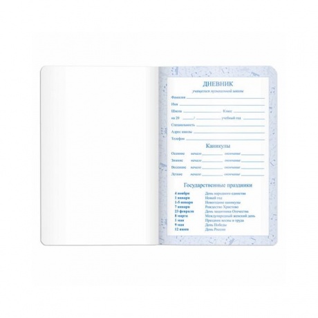 Дневник для музыкальной школы Brauberg 105500, 48 листов, темно-синий - фото 16