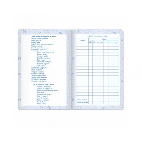 Дневник для музыкальной школы Brauberg 105500, 48 листов, темно-синий - фото 18