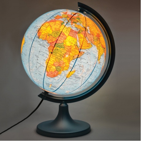 Глобус физический/политический DMB, диаметр 250 мм, с подсветкой (по лицензии ГУП ПКО Картография), 451331 - фото 2