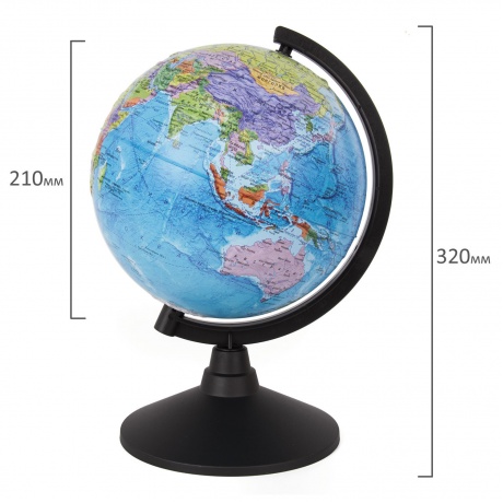 Глобус политический GLOBEN Классик, диаметр 210 мм, рельефный, К022100200 - фото 3